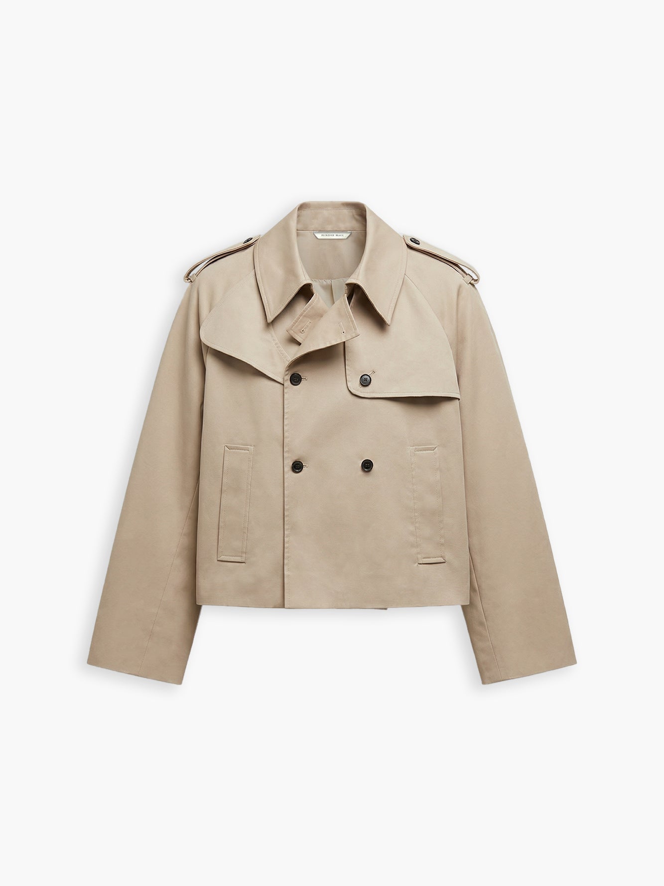 Apphia Cropped Trench Coat – Florence Black