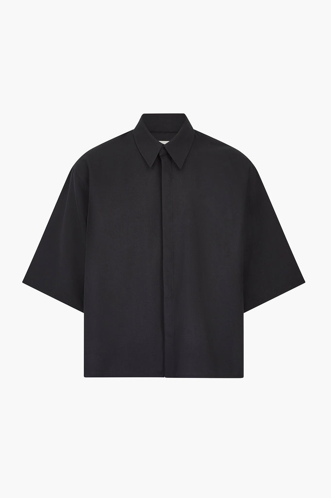 Wool Boxy Short Sleeve Shirt V4