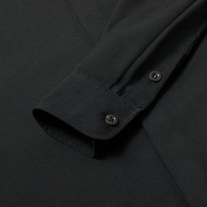 Black Concealed Placket Shirt