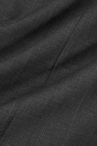 Grey Check Tailored Wool Blazer