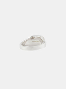 Silver Brushed Cushion Ring