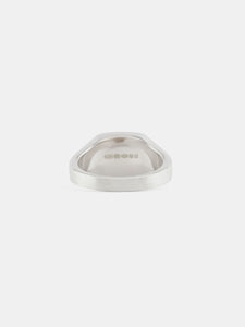 Silver Brushed Cushion Ring