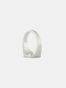 Silver Brushed Cushion Ring