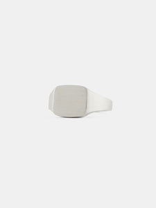 Silver Brushed Cushion Ring