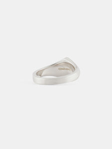 Silver Brushed Rhombus Ring