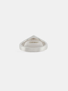 Silver Brushed Rhombus Ring
