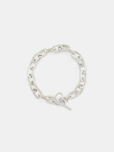 Silver Heart T Bar Bracelet