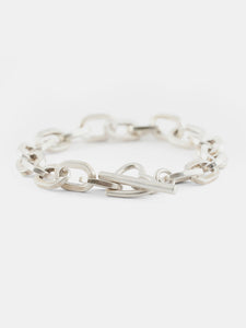 Silver Heart T Bar Bracelet