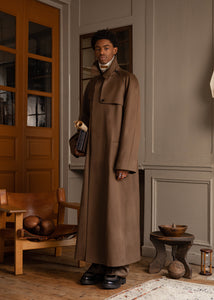Oversized Trench Coat - Brown