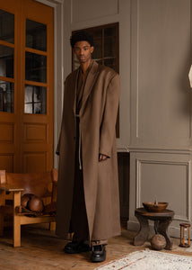 Oversized Overcoat - Brown