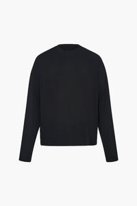 Black Relaxed Fit Long Sleeve Modal Tee