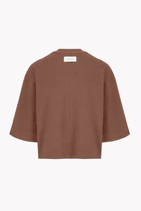 Crop Boxy T-Shirt - Brown