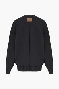 Oversized Lambswool Sweater - Black