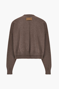 Cropped Lambswool Sweater V3 - Brown