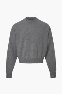 Cropped Lambswool Sweater V3 - Grey
