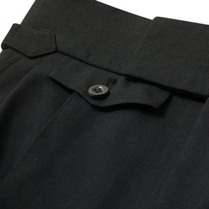 Black Wool Wide Leg Trousers V2