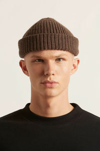 Brown Mini Fisherman Beanie